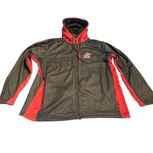 Washing State Cougars Full Zip Hoodie 2XL Colosseum Sweatshirt